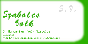szabolcs volk business card